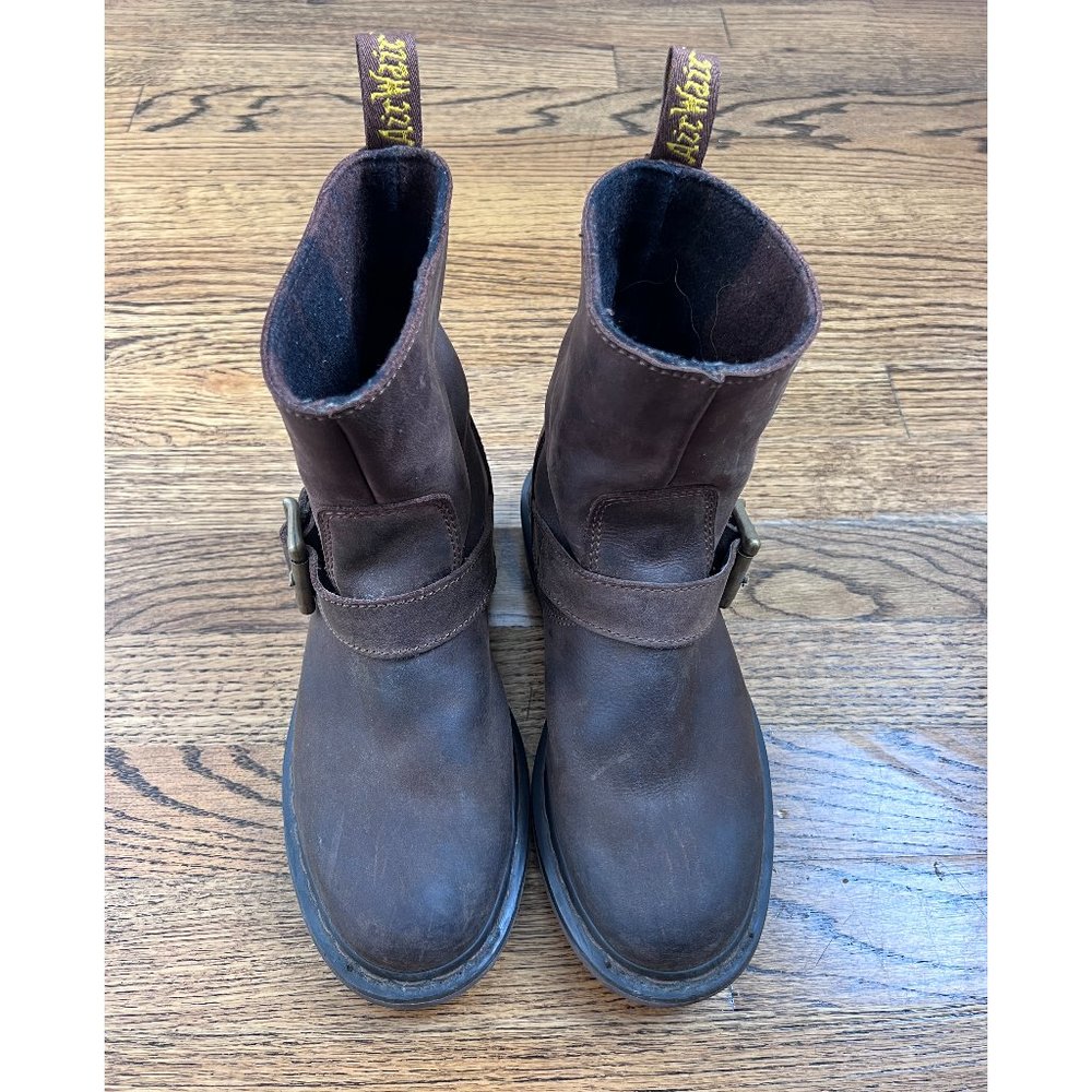 Dr. Martens Dark Brown Moto Boots